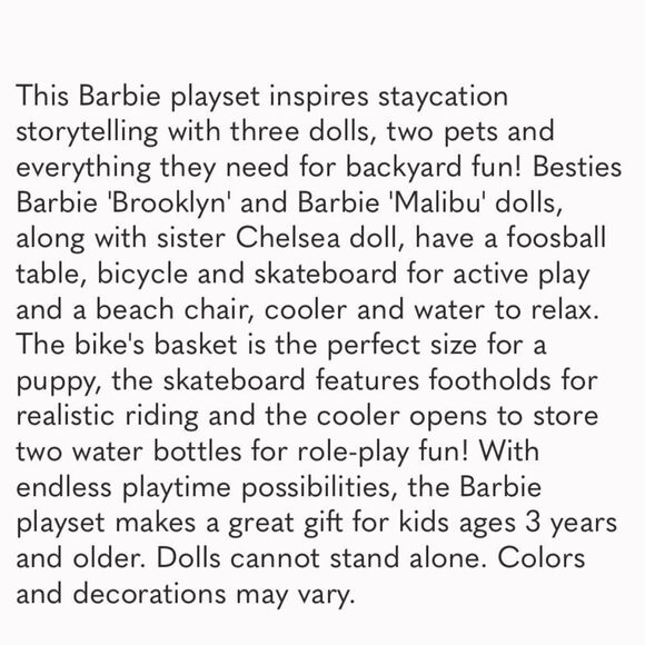 Barbie 12.7" Backyard Fun Playset Build-up Doll pink - Picture 5 of 7